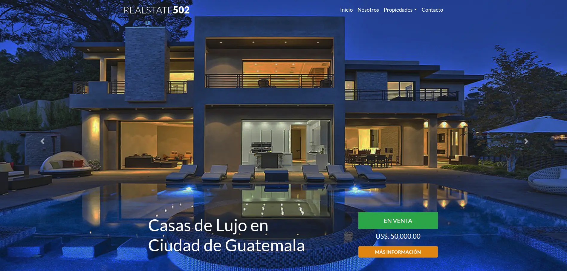 Screenshot of a Real Estate Landing Page project